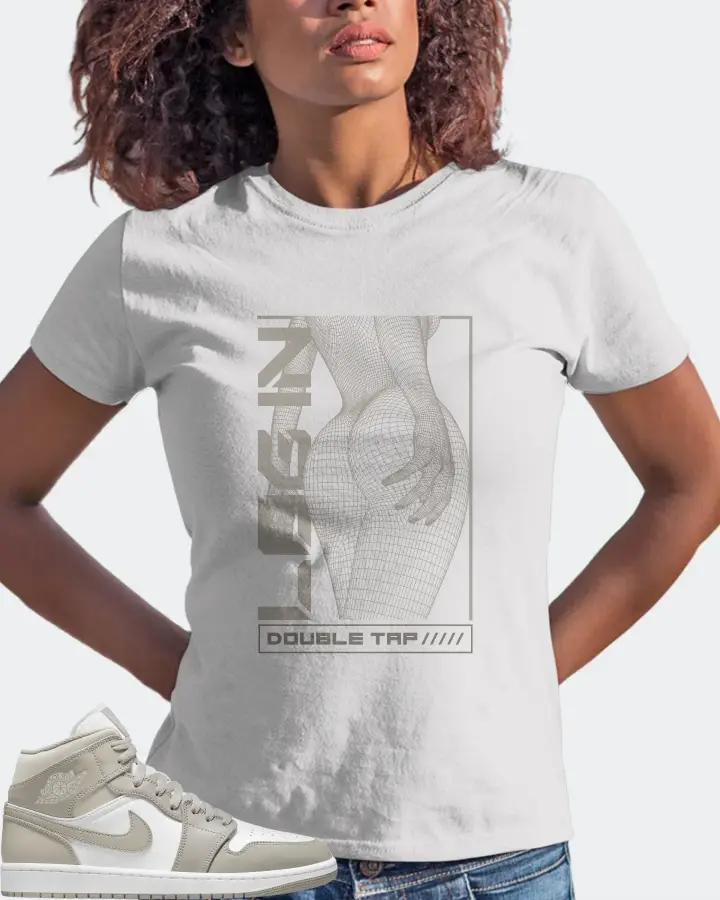 Jordan 1 Mid Sneaker Matching White T-Shirt (LOGIN) - View 3