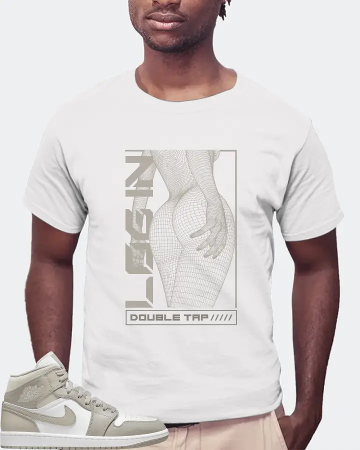 Jordan 1 Mid Sneaker Matching White T-Shirt (LOGIN) - View 4