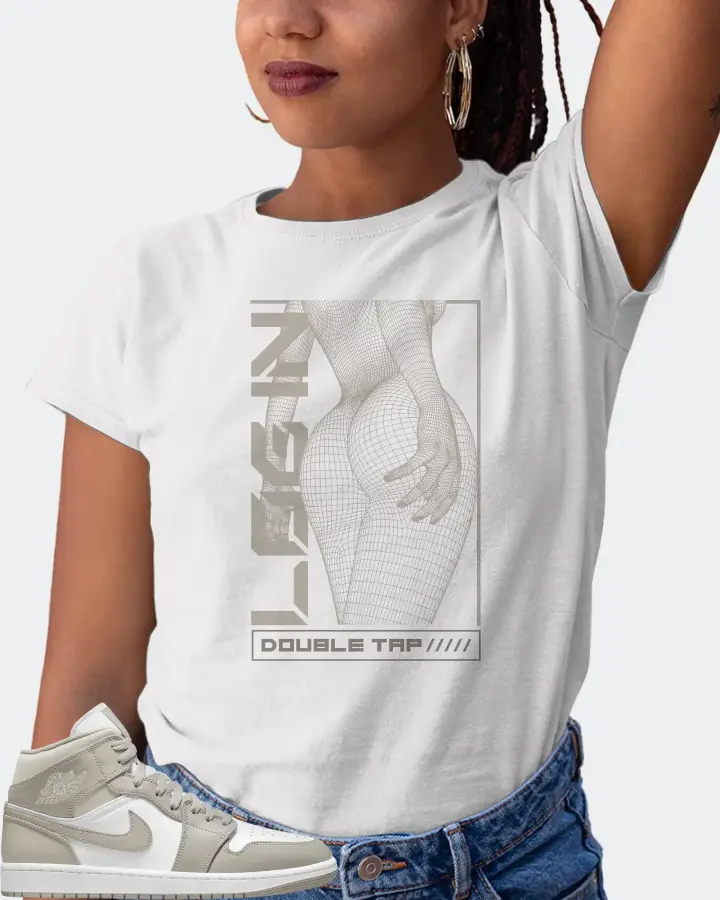 Jordan 1 Mid Sneaker Matching White T-Shirt (LOGIN) - View 5