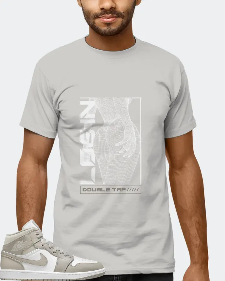 Jordan 1 Mid Sneaker Matching Grey T-Shirt (LOGIN) - View 6