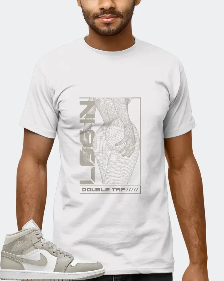 Jordan 1 Mid Sneaker Matching White T-Shirt (LOGIN) - View 6