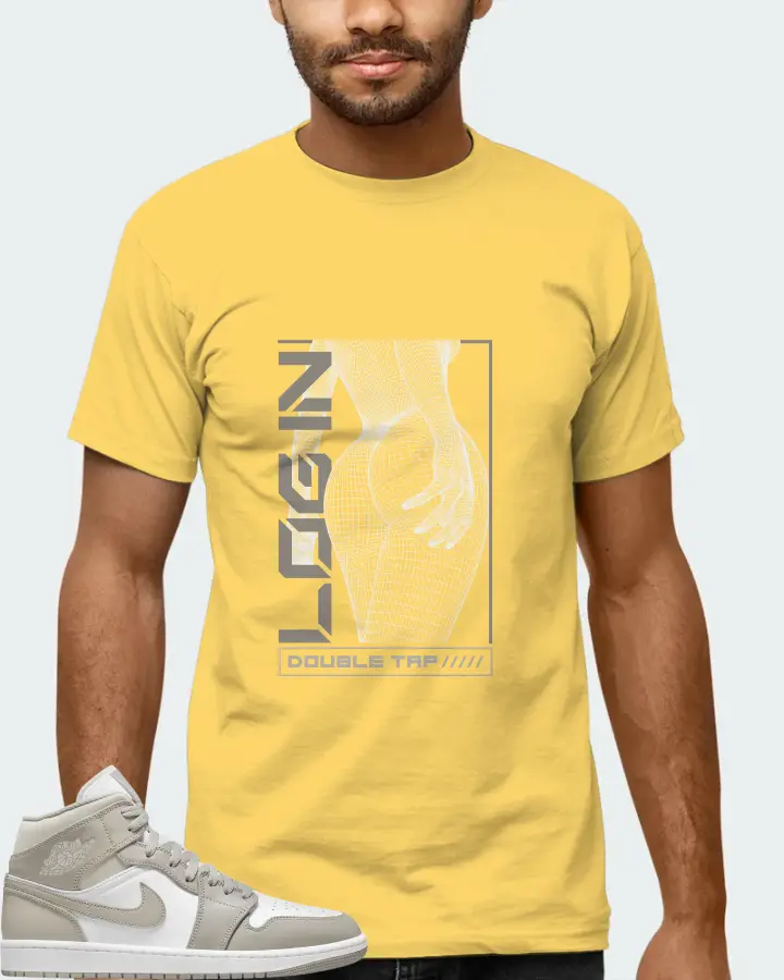 Jordan 1 Mid Sneaker Matching Yellow T-Shirt (LOGIN) - View 6