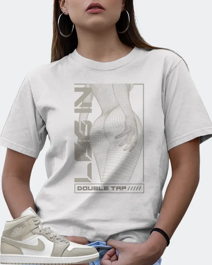 Jordan 1 Mid Sneaker Matching White T-Shirt (LOGIN) - View 7