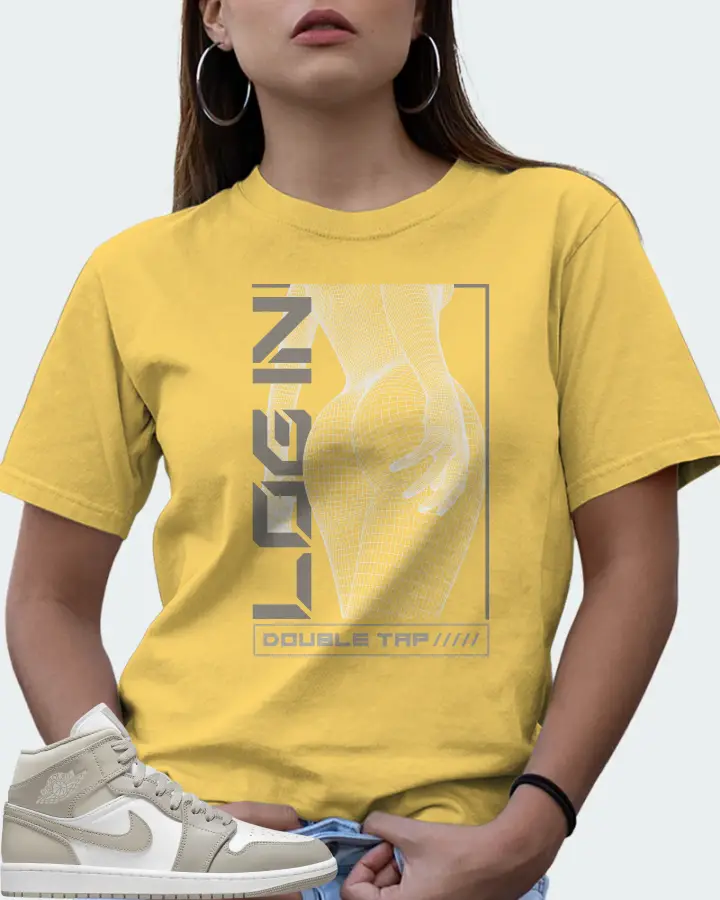 Jordan 1 Mid Sneaker Matching Yellow T-Shirt (LOGIN) - View 7