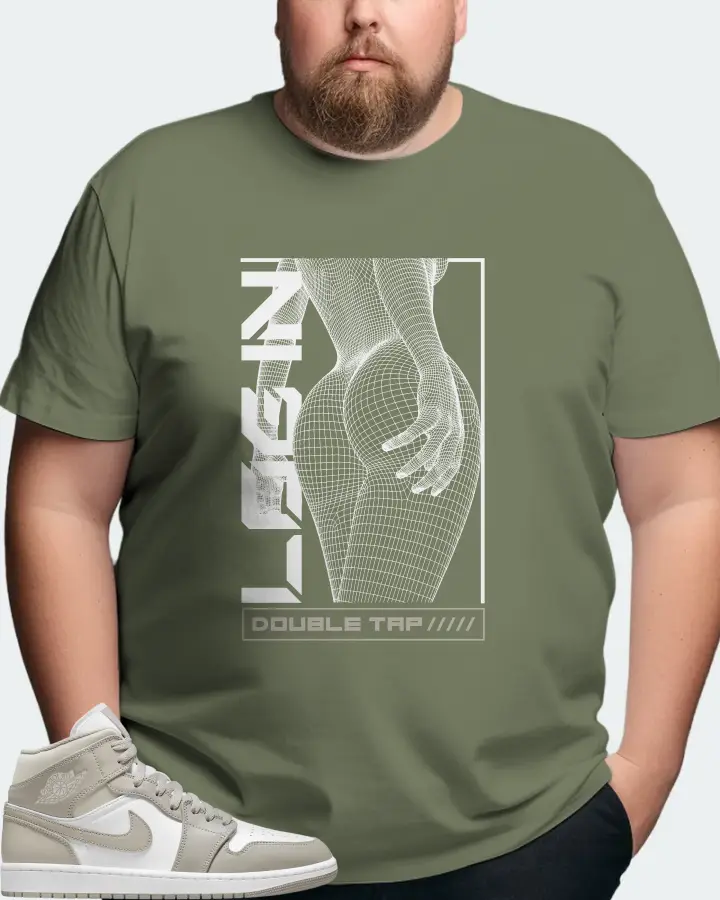 Jordan 1 Mid Sneaker Matching Olive T-Shirt (LOGIN) - View 8