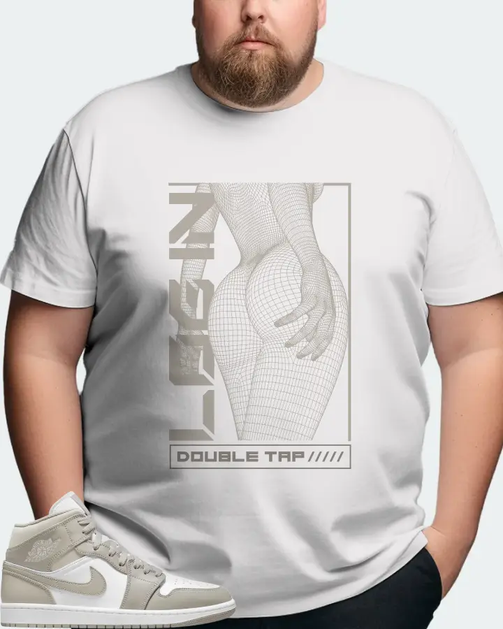 Jordan 1 Mid Sneaker Matching White T-Shirt (LOGIN) - View 8