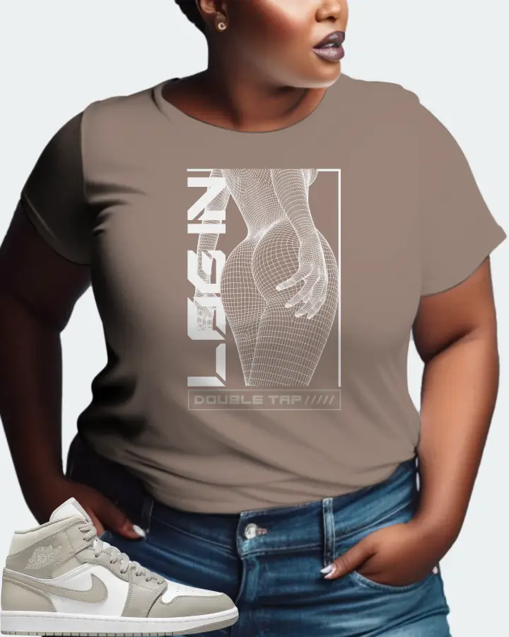 Jordan 1 Mid Sneaker Matching Pebble T-Shirt (LOGIN) - View 9