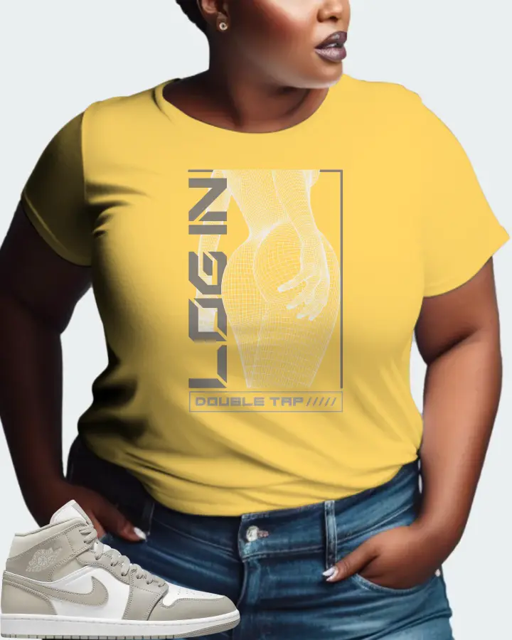 Jordan 1 Mid Sneaker Matching Yellow T-Shirt (LOGIN) - View 9