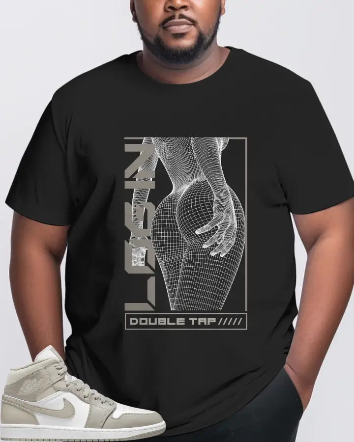 Jordan 1 Mid Sneaker Matching Black T-Shirt (LOGIN) - View 10