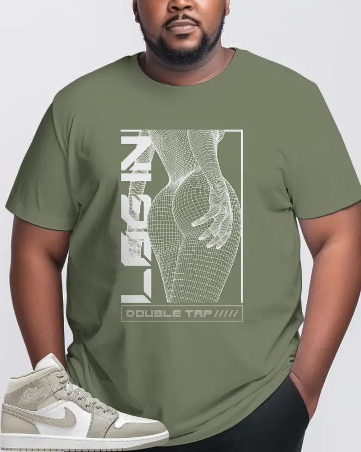 Jordan 1 Mid Sneaker Matching Olive T-Shirt (LOGIN) - View 10