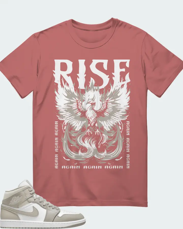 Jordan 1 Mid Sneaker Matching Mauve T-Shirt - RISE
