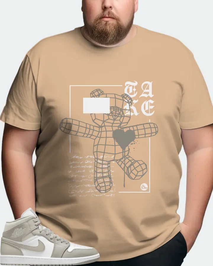 Jordan 1 Mid Sneaker Matching Cream T-Shirt (TAKE) - View 8