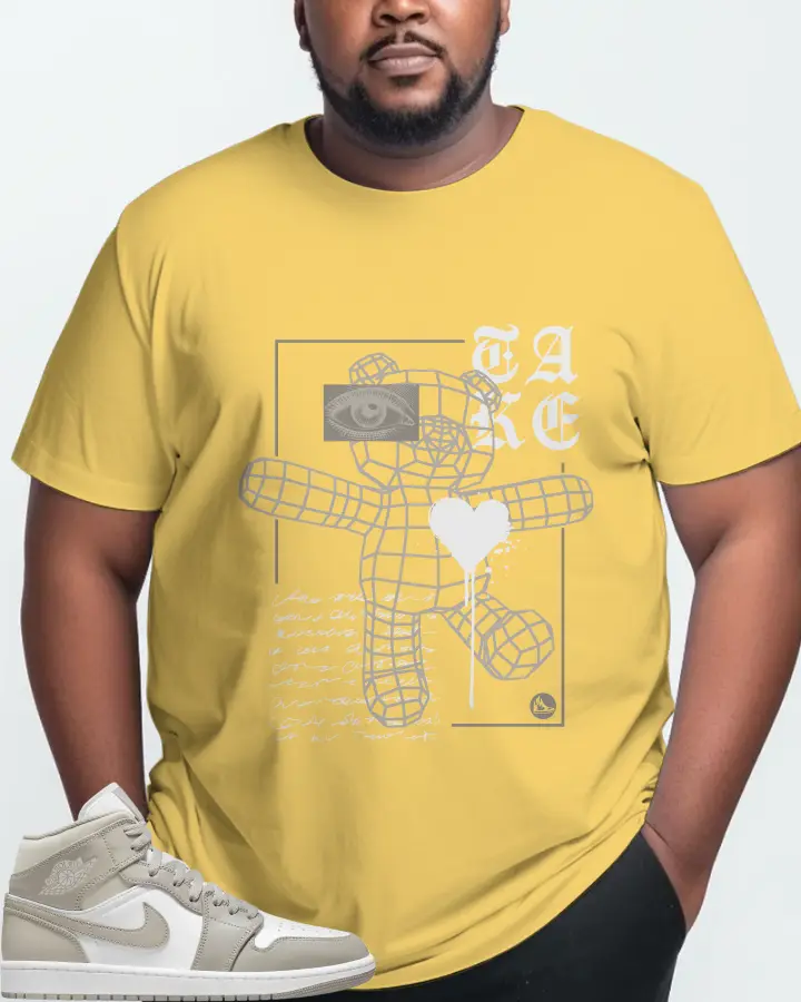 Jordan 1 Mid Sneaker Matching Yellow T-Shirt (TAKE) - View 10