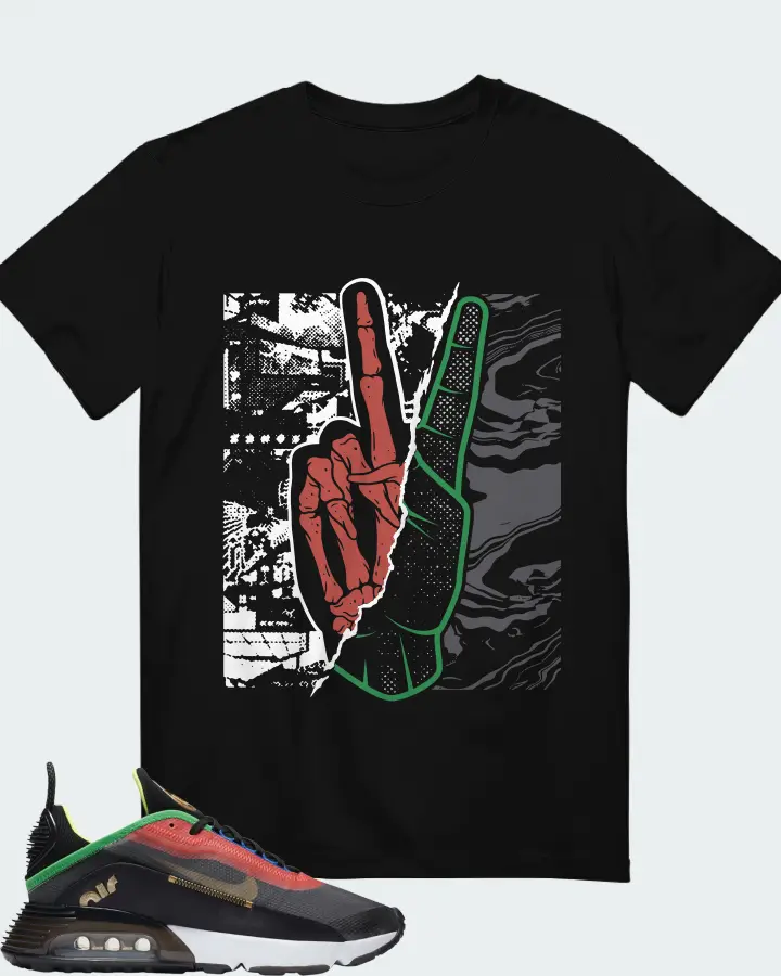 Nike Air Max 2090 Hidden Message Sneaker Matching Black T-Shirt - Peace of mind