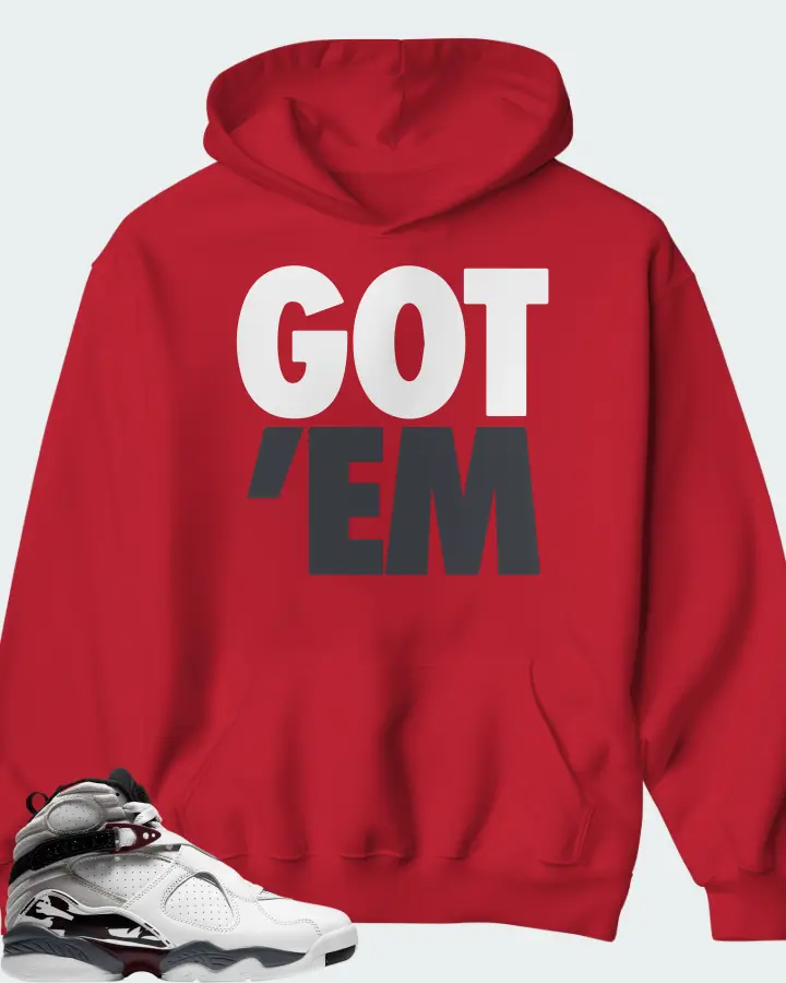 Jordan 8 Retro Sneaker Matching Red Hoodie - Got Em