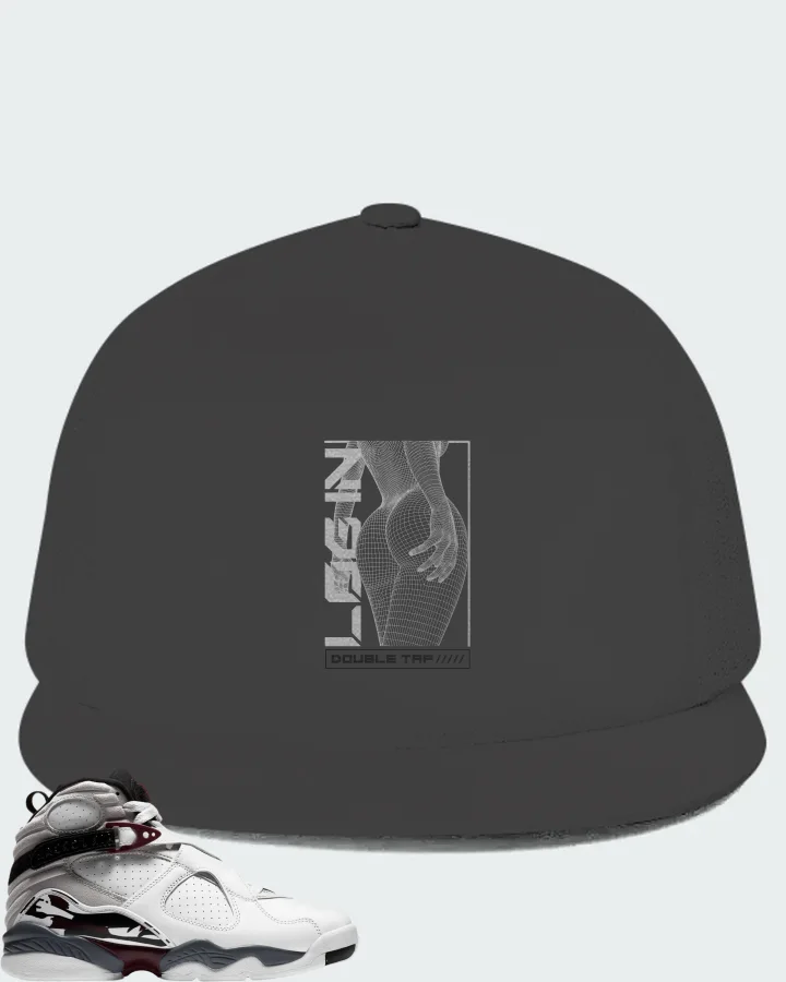 Jordan 8 Retro Sneaker Matching Dark Grey Hat (LOGIN) - View 1