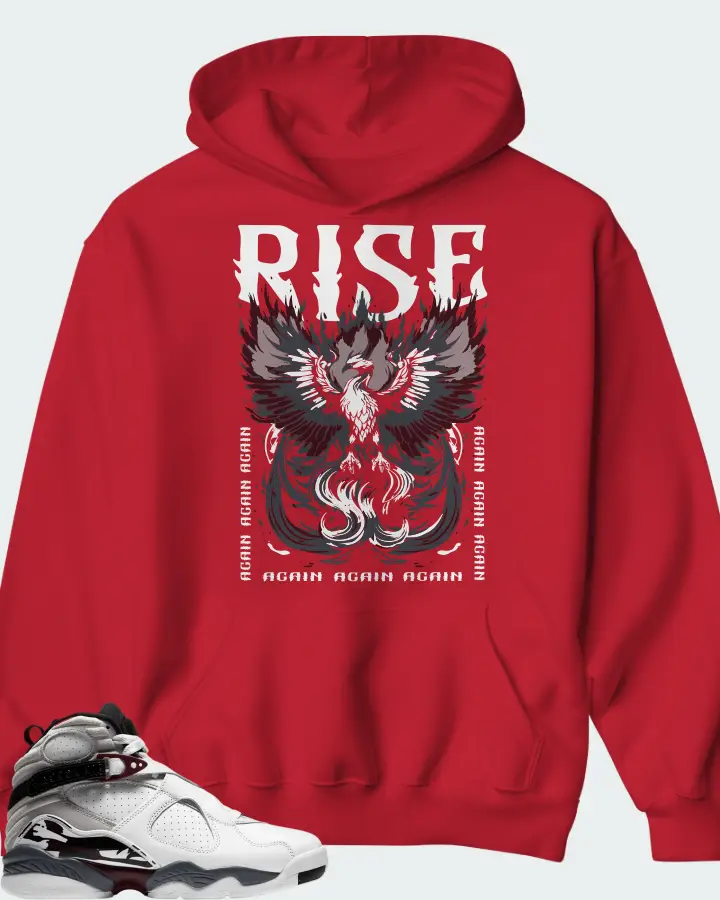 Jordan 8 Retro Sneaker Matching Red Hoodie - RISE