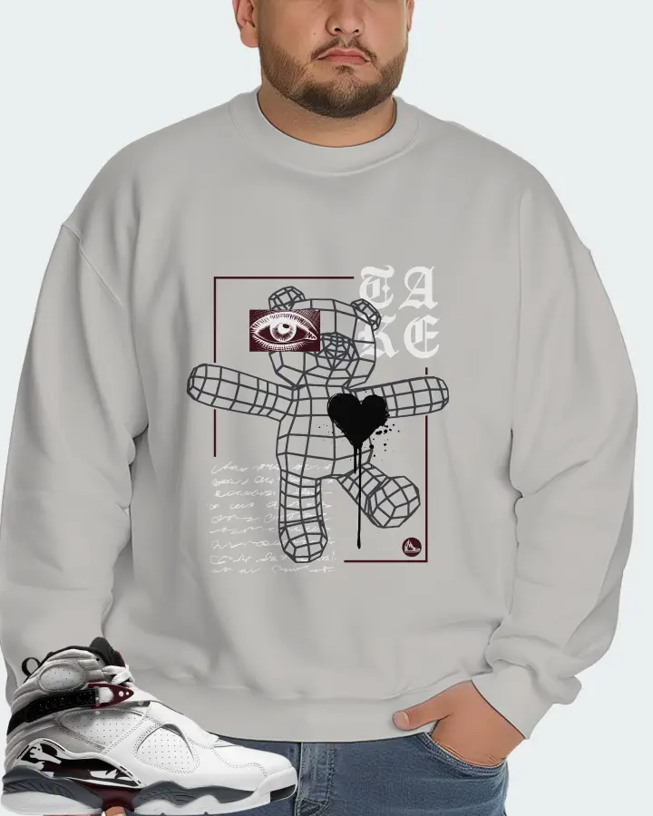 Jordan 8 Retro Sneaker Matching Grey Sweatshirt (TAKE) - View 6