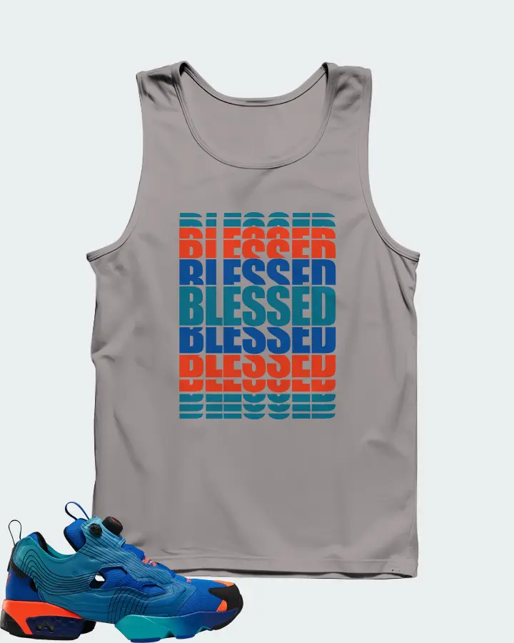 Reebok Instapump Fury Sneaker Matching Grey Tank Top - BLESSED Many Times