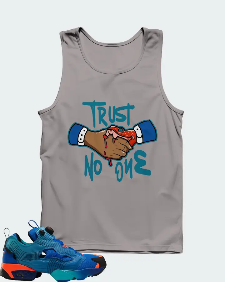 Reebok Instapump Fury Sneaker Matching Grey Tank Top - Trust No One