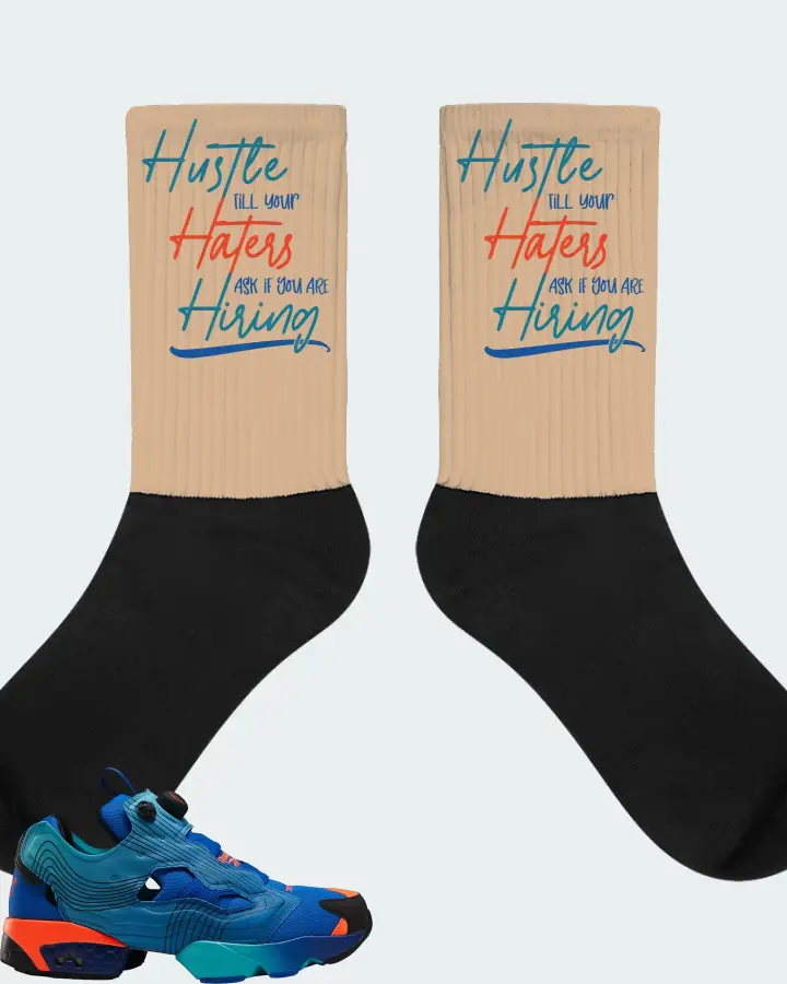 Reebok Instapump Fury Sneaker Matching Cream Socks - HUSTLE TILL YOUR HATERS ASK