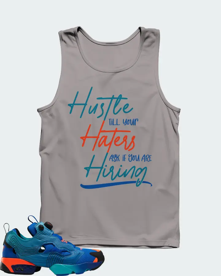 Reebok Instapump Fury Sneaker Matching Grey Tank Top - HUSTLE TILL YOUR HATERS ASK