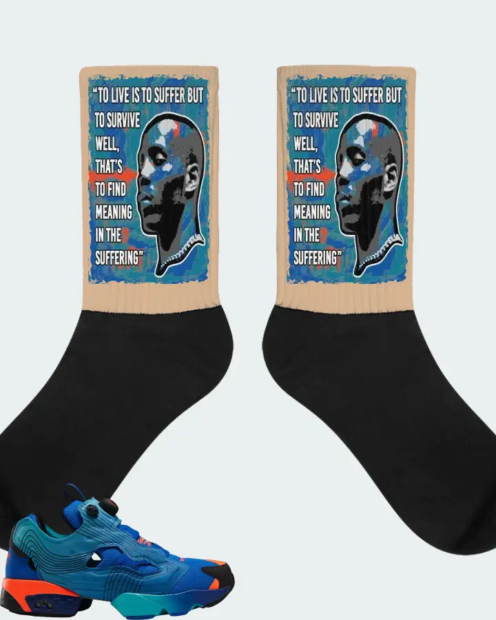Reebok Instapump Fury Sneaker Matching Cream Socks - DMX Suffer Quote