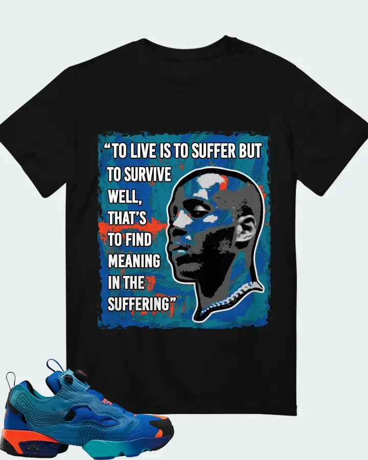 Reebok Instapump Fury Sneaker Matching Black T-Shirt - DMX Suffer Quote