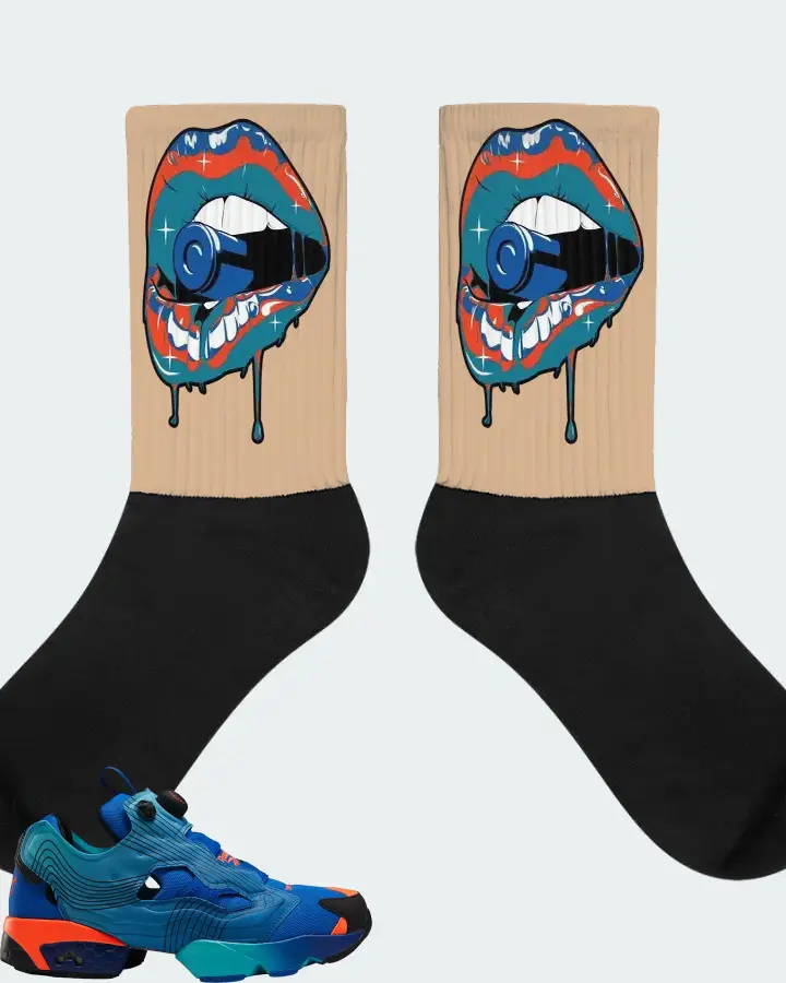 Reebok Instapump Fury Sneaker Matching Cream Socks - Kiss of Death