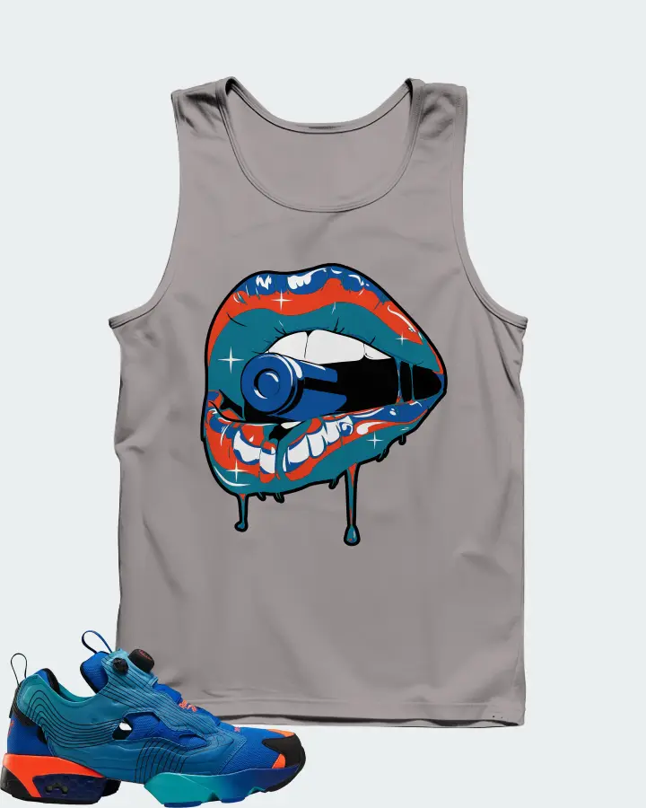 Reebok Instapump Fury Sneaker Matching Grey Tank Top - Kiss of Death