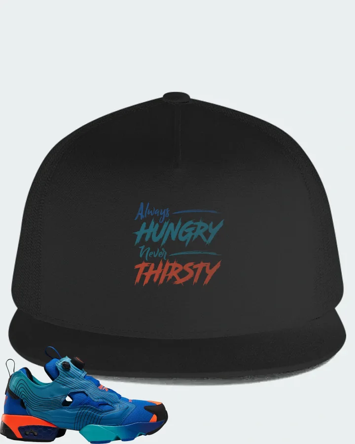 Reebok Instapump Fury Sneaker Matching Black Hat - Always HUNGRY Never THIRSTY