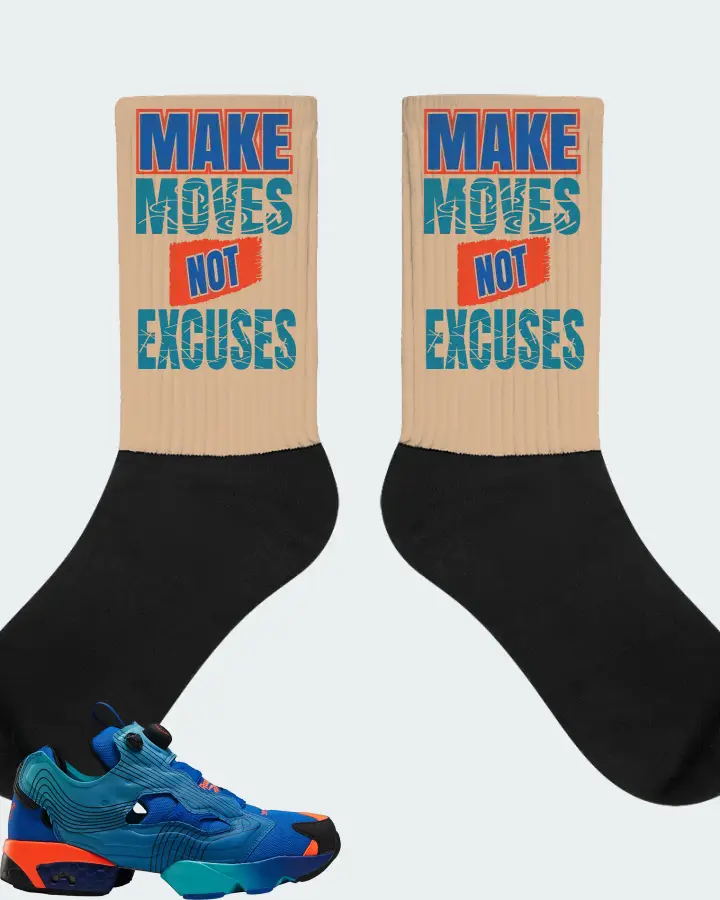 Reebok Instapump Fury Sneaker Matching Cream Socks - Make Moves Not Excuses
