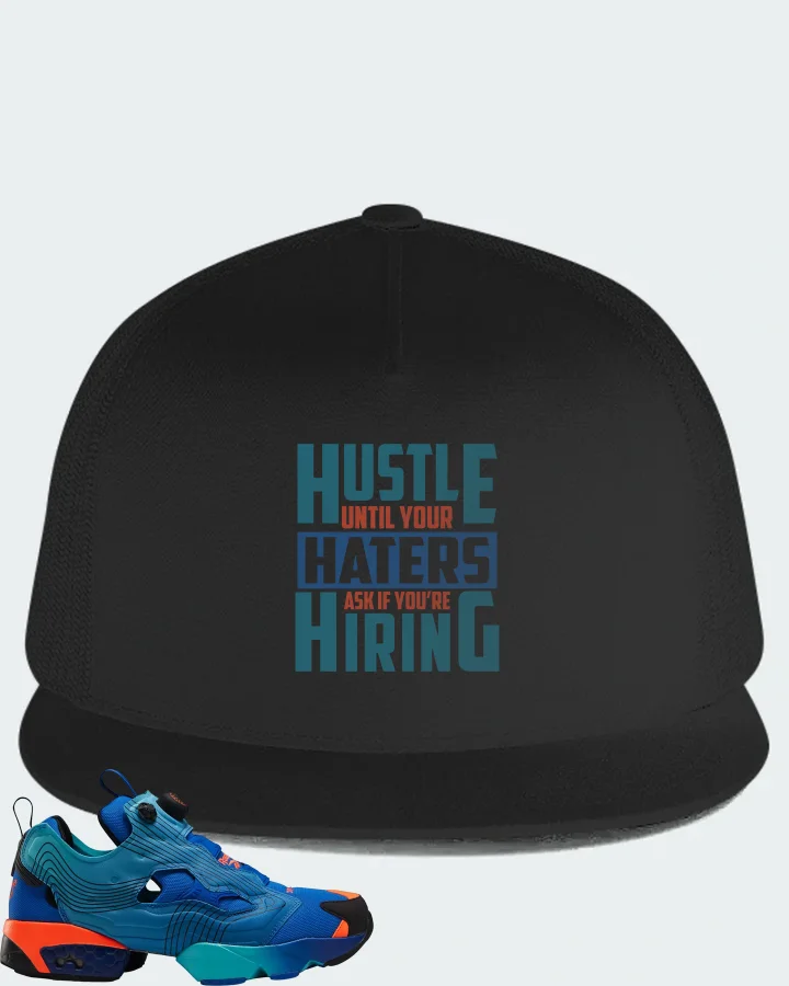 Reebok Instapump Fury Sneaker Matching Black Hat - HUSTLE UNTIL YOUR HATERS