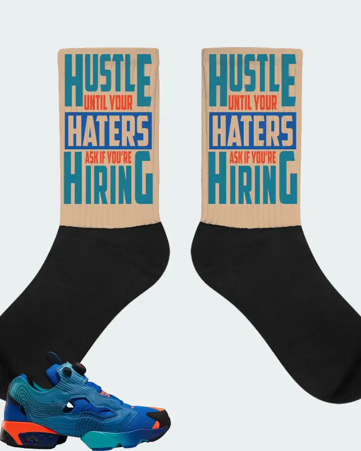 Reebok Instapump Fury Sneaker Matching Cream Socks - HUSTLE UNTIL YOUR HATERS