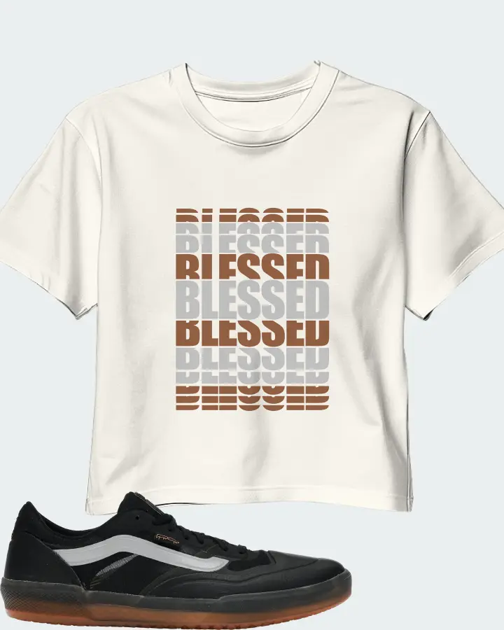 Vans AVE Pro Sneaker Matching Ecru White Crop Top - BLESSED Many Times