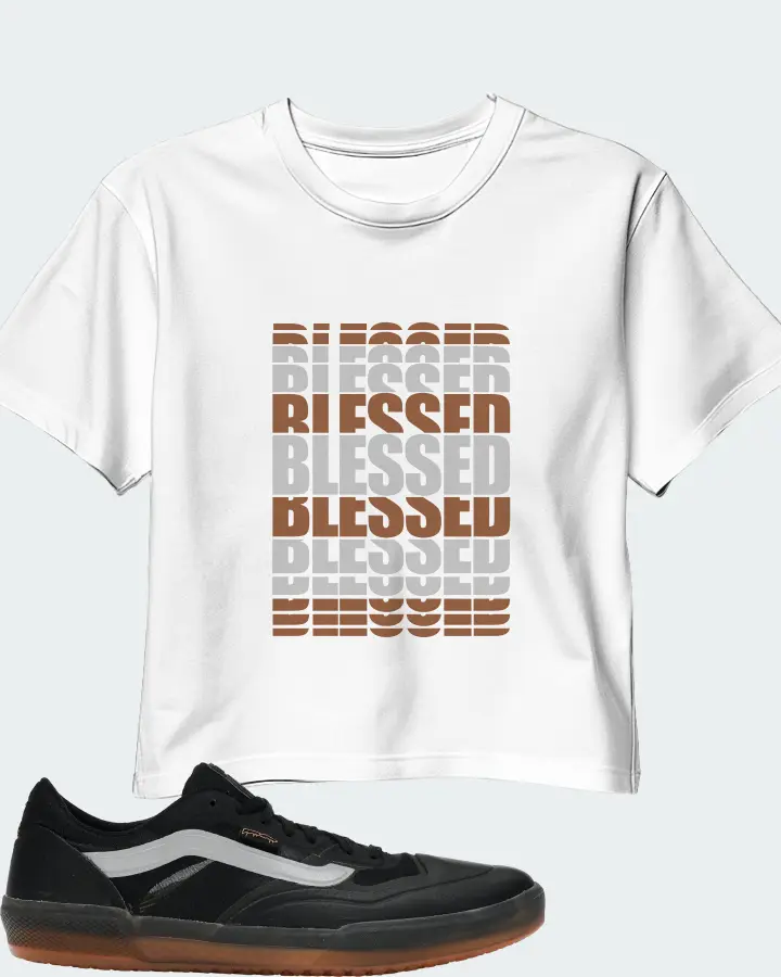 Vans AVE Pro Sneaker Matching White Crop Top - BLESSED Many Times