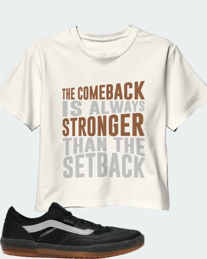 Vans AVE Pro Sneaker Matching Ecru White Crop Top - The Comeback