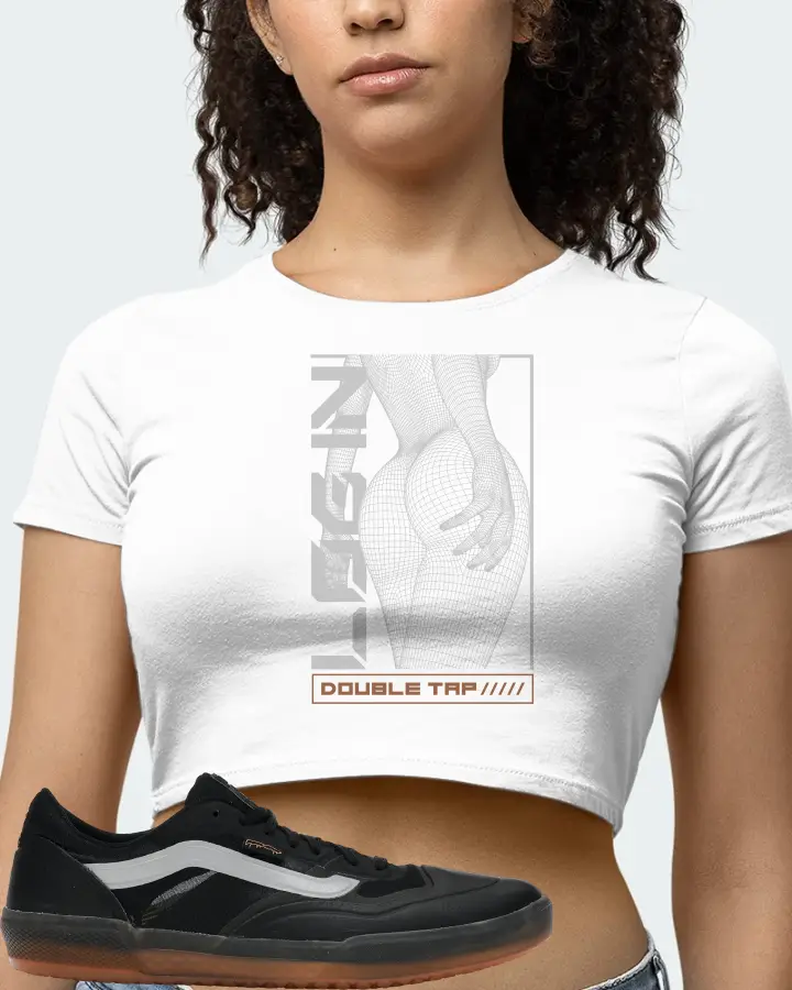 Vans AVE Pro Sneaker Matching White Crop Top (LOGIN) - View 4