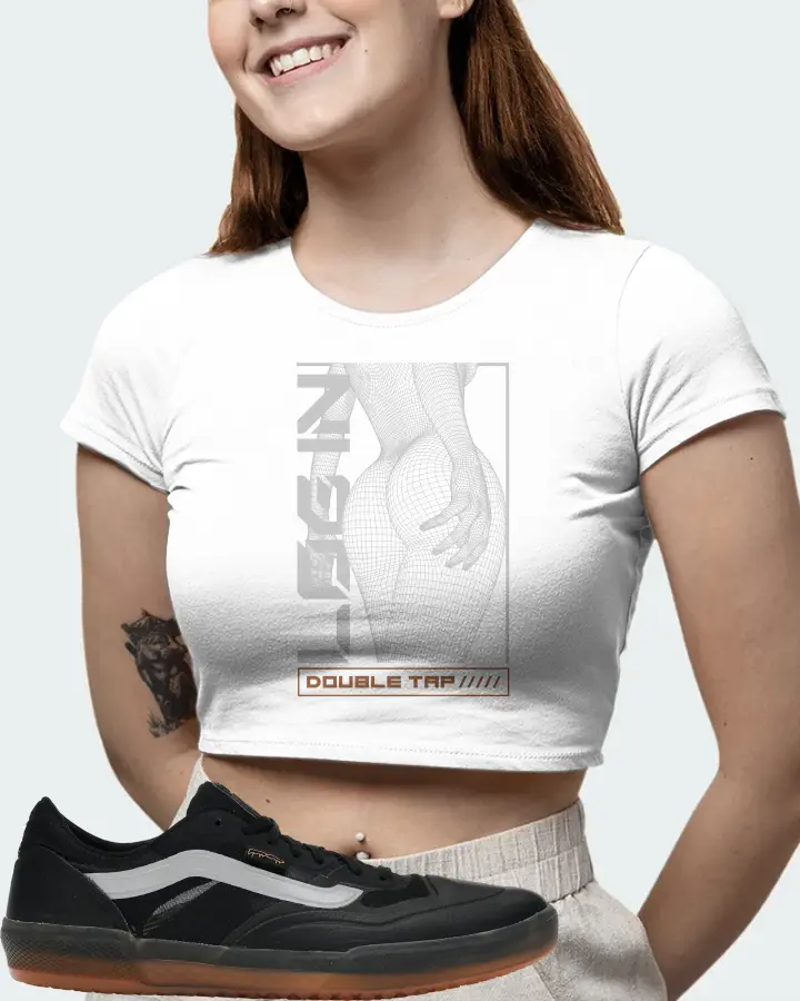 Vans AVE Pro Sneaker Matching White Crop Top (LOGIN) - View 6