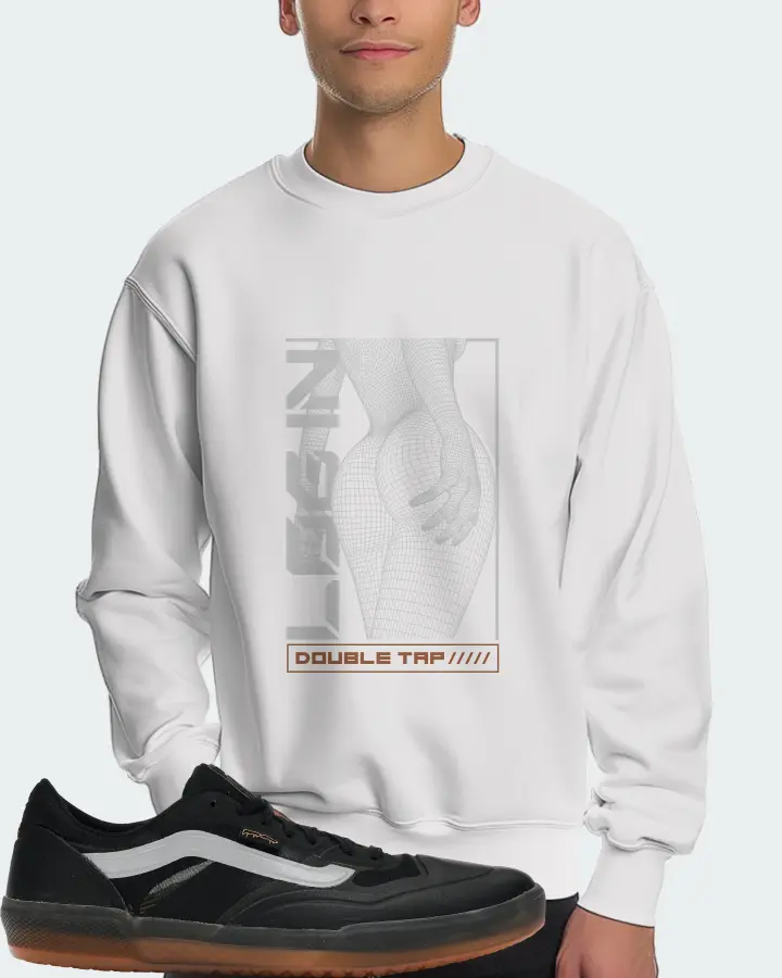 Vans AVE Pro Sneaker Matching White Sweatshirt (LOGIN) - View 4
