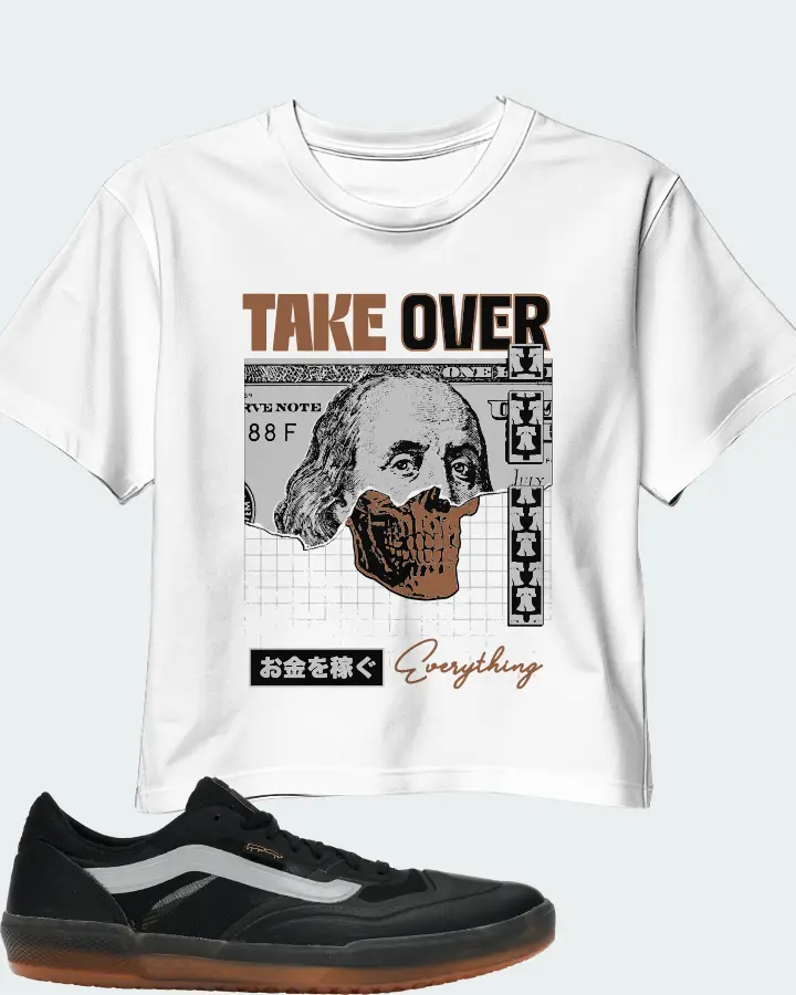 Vans AVE Pro Sneaker Matching White Crop Top - Take Over