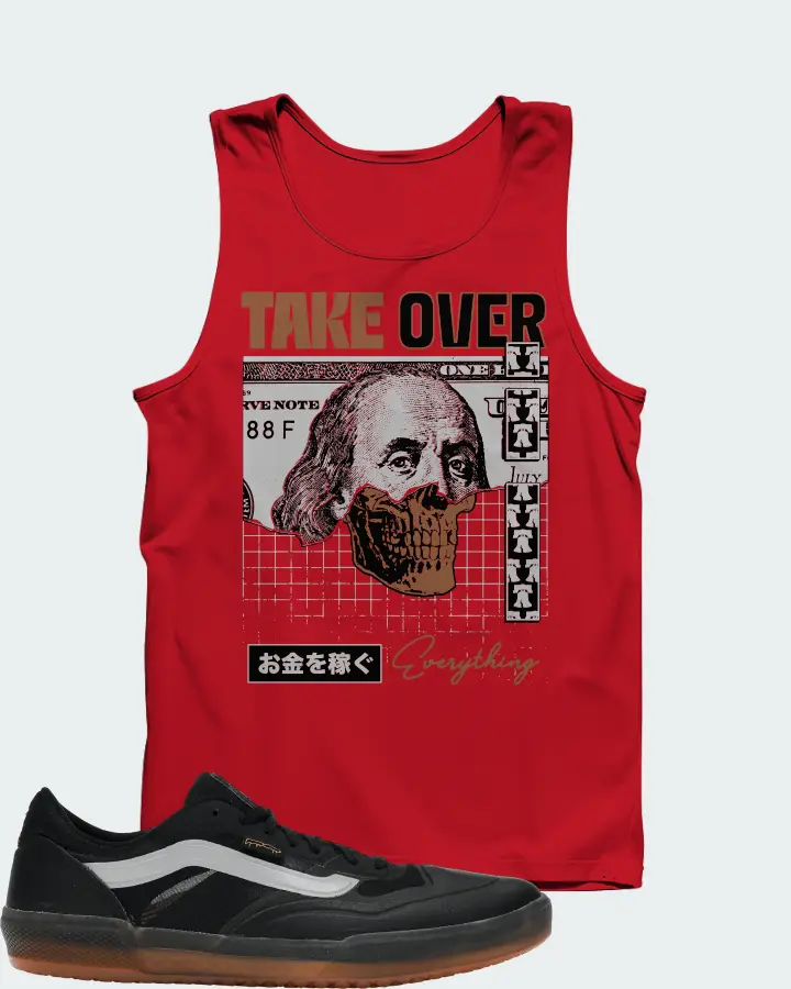 Vans AVE Pro Sneaker Matching Red Tank Top - Take Over