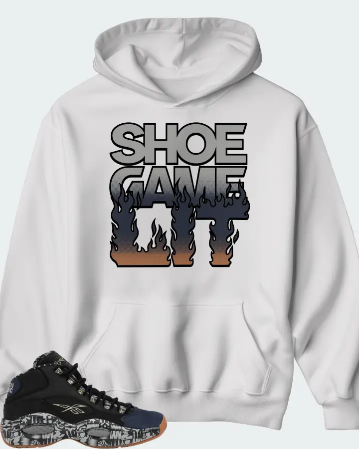 Reebok Question Mid Sneaker Matching White Hoodie - Shoe Game Lit Refreshed
