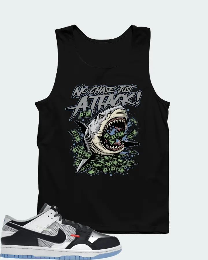 Nike Dunk Low Scrap Black Neutral Grey University Blue White Matching Tank Top