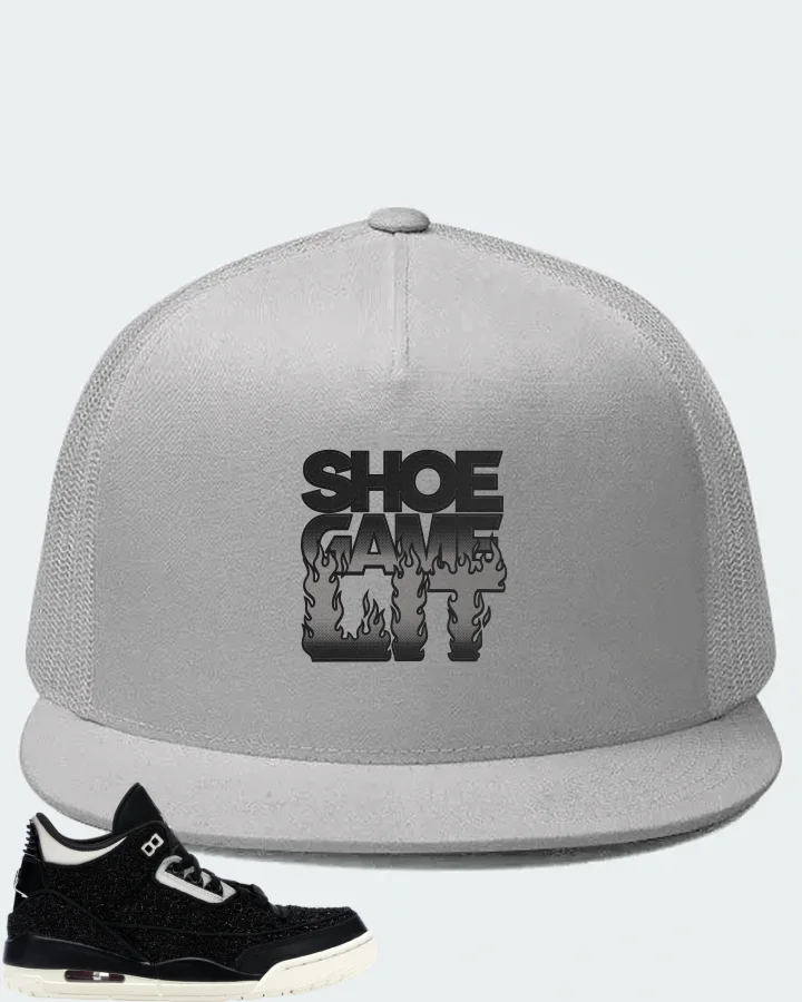 Jordan 3 Retro Sneaker Matching White Hat - Shoe Game Lit Refreshed