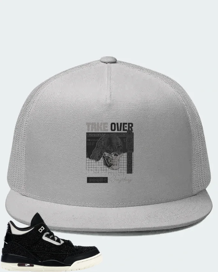 Jordan 3 Retro Sneaker Matching White Hat - Take Over