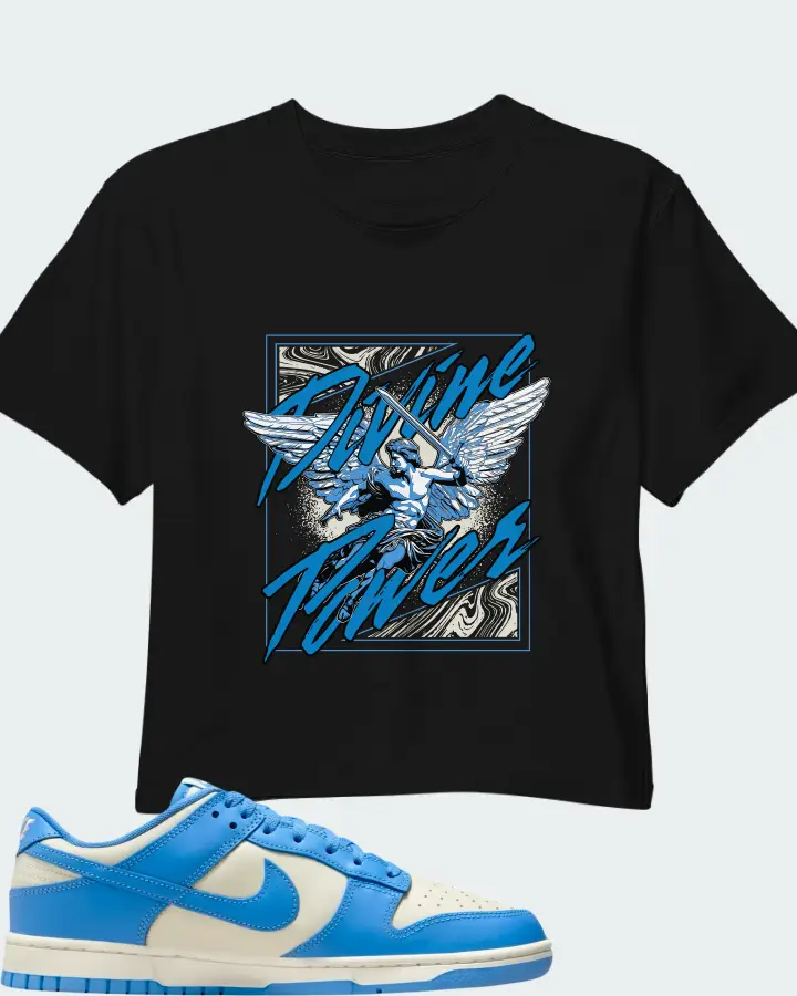 Nike Dunk Low Coconut Milk University Blue Matching Crop Top