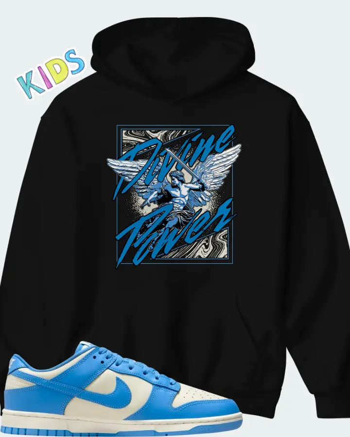 Nike Dunk Low Coconut Milk University Blue Matching Kid's Hoodie