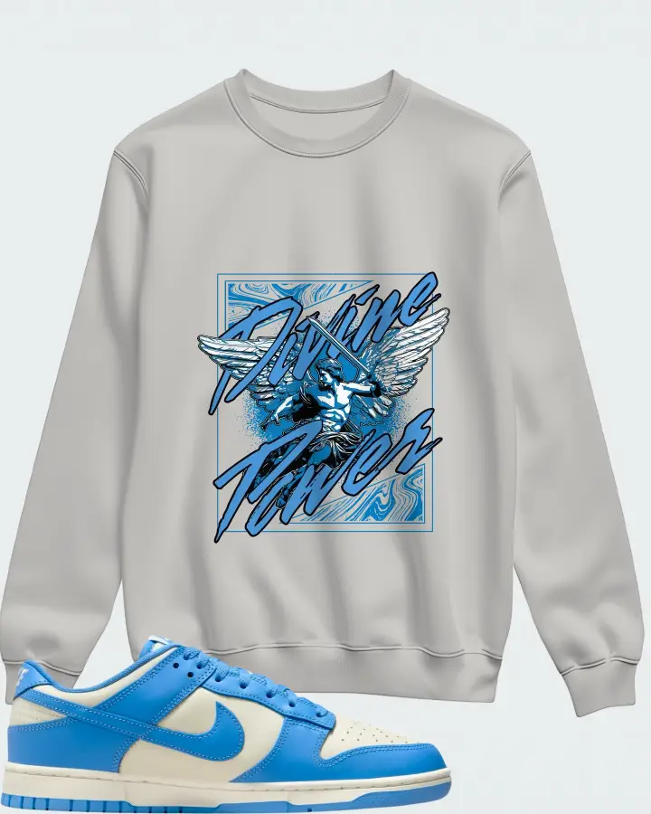 Nike Dunk Low Coconut Milk University Blue Matching Sweatshirt