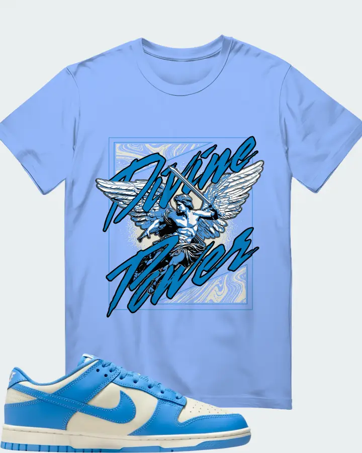 Nike Dunk Low Coconut Milk University Blue Matching T-Shirt